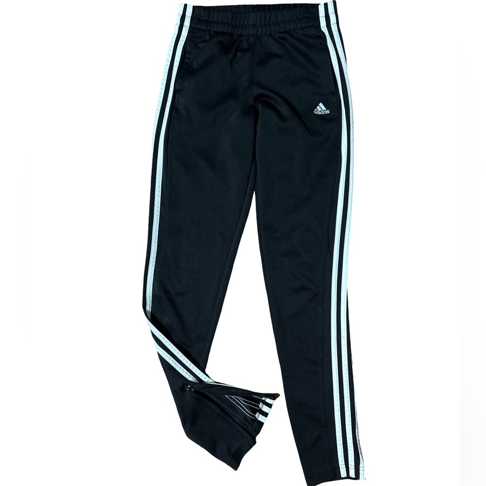 Adidas Black Joggers White Stripes